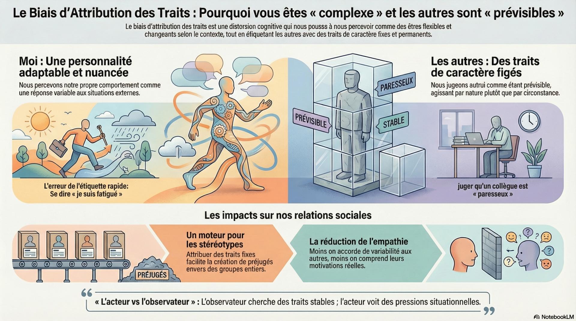 Le biais d'attribution des traits