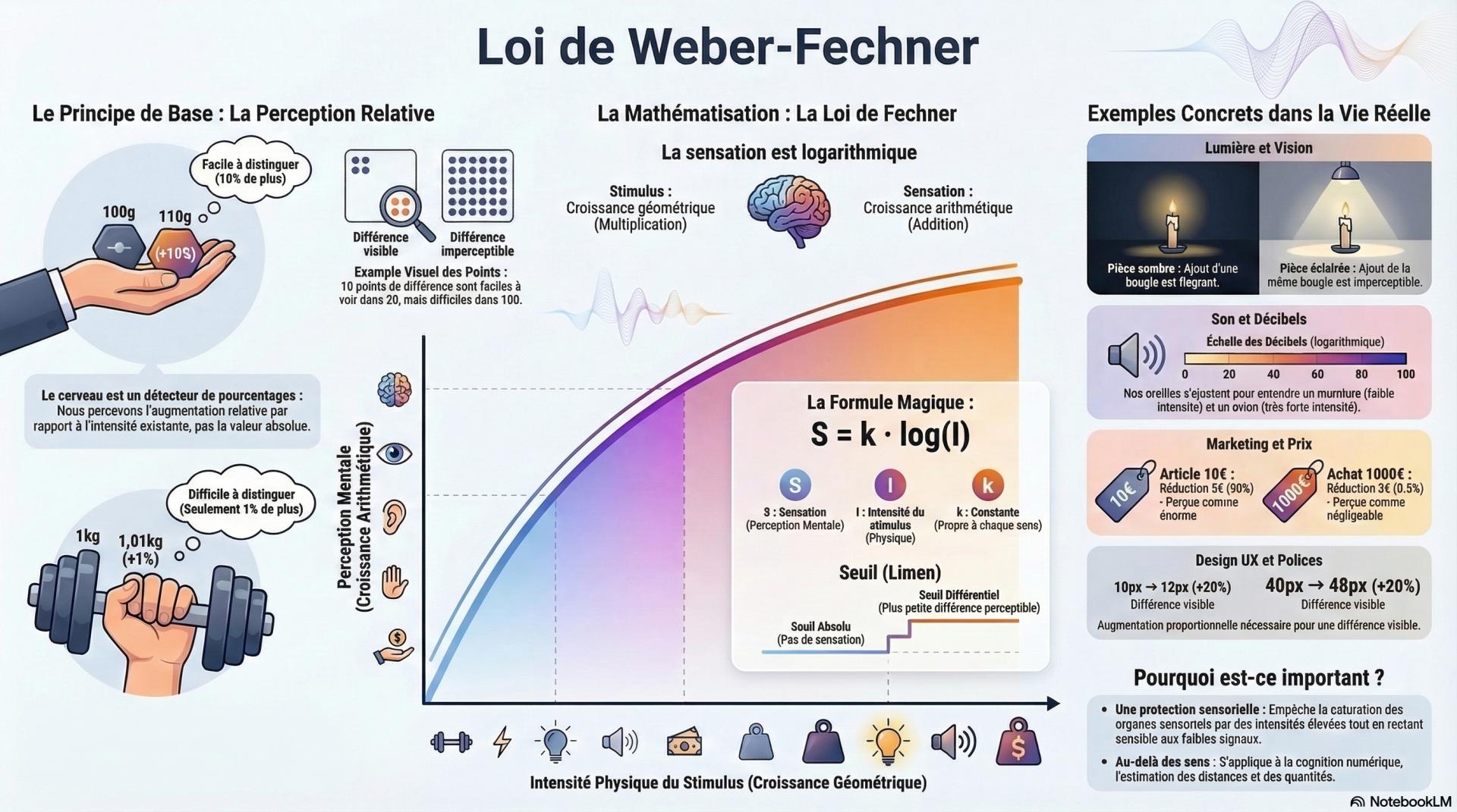 La loi de weber-fechner
